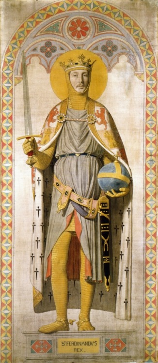 jean-auguste-dominique-ingres:  Duke Ferdinand-Philippe of Orleans, as St. Ferdinand of Castile, 1842, Jean-Auguste-Dominique Ingres