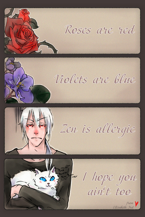 Happy Valentines Day!A Pic For Some Thematic Flashmob. Allergic Zen Is Adorable, Ahaha~