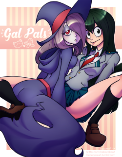 mofetafrombrooklyn: bebecakeart:    I finally watched Little Witch Academia a few weeks ago and Sucy reminded me so much of Tsuyu that I wanted to draw them together! * 0 * &lt;33 I really love both of their character designs, and how their mushroom and