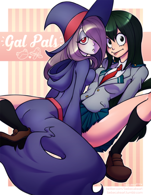 mofetafrombrooklyn: bebecakeart:    I finally watched Little Witch Academia a few weeks ago and Sucy reminded me so much of Tsuyu that I wanted to draw them together! * 0 * <33 I really love both of their character designs, and how their mushroom and