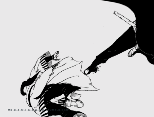 mr-k-a-m-i-g-a-k-a-r-i:  Sasuke kicking Jigen