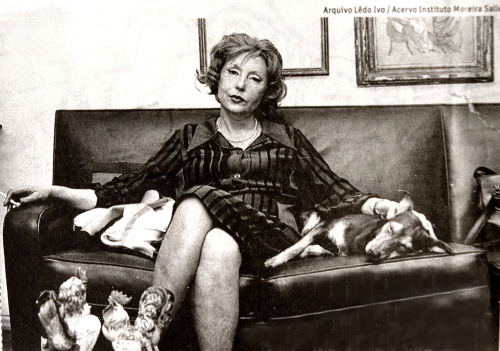 Brazilian writer Clarice Lispector and her dog, Ulises.