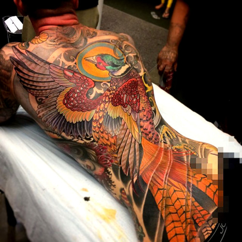 thievinggenius:  Tattoo done by Jeff Gogue. @gogueart  Truly a great work of art.  I also admire the commitment it took to get that done. No one’s getting something like that lasered off. You’ll take that to the grave.  I, however, am not