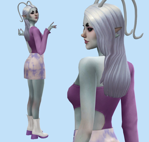 simsweetsop:puppycheesecake:  Making aliens.  Her name is Chel and she likes rocket science and S-Po