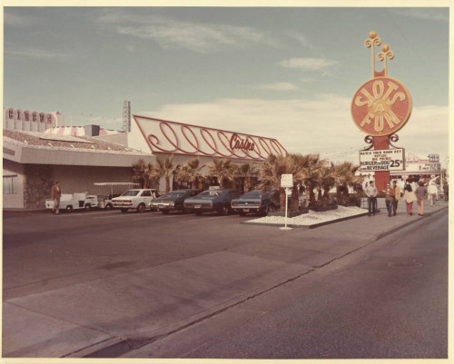 vintagelasvegas:  Slots-a-Fun. Las Vegas, 1973.  Circus Circus removed a merry-go-round from the front of the property and squeezed in Slots-a-Fun Casino, which opened in 1971. It’s been there ever since. Photos from the Jay Sarno Collection at UNLV.