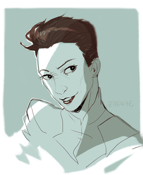 endrae: been watching ds9, so a quick doodle before bed since kira is so lovely ohmygodddd