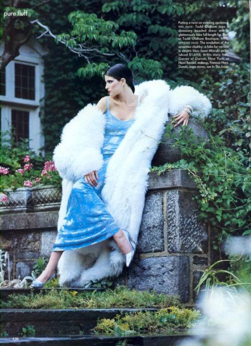 queencarlyne: &ldquo;Pure Fluff&rdquo; Stephanie Seymour Vogue US September 1994 Photographe