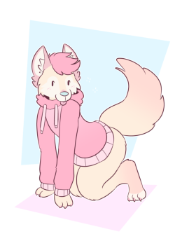 cat-boots:  soft wolfy boy! [commission]