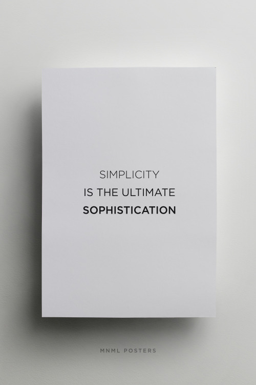 mnmlposters - Simplicity is the ultimate sophistication. Buy it...