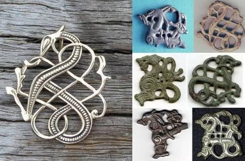 Our bronze Viking Dragon pendant is inspired by a series of Urnes-style brooches & pendants from
