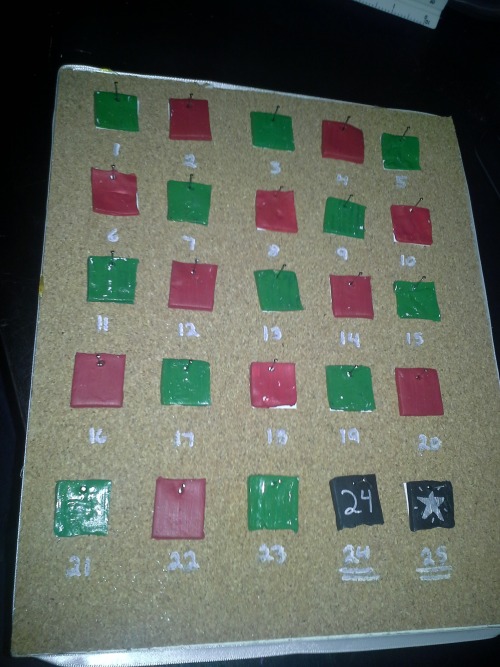 I got to put up my advent calendar today! More about it here. 