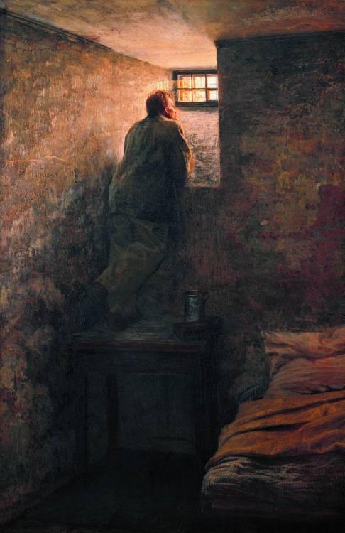 poboh:  Prisoner, 1878, Nikolai Yaroshenko. Russian (1846 - 1898) 