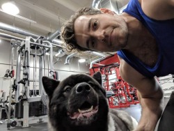 henrycavilledits:henrycavill Coaching tips from the Bear!#KalSeriously though, another great session with Dave Rienzi! Thanks for letting me bring my gym buddy.@DaveRienzi