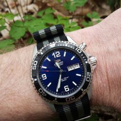 Womw:  I Took This Shot Of My Orient Blue Mako / Black Ray Mashup The Minnesota Landscape