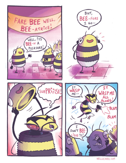 bakerstreetbabes:  nellucnhoj:  bee   Tumblr  — Twitter — Facebook — Instagram — Buy my books — Support me on Patreon   I died of how cute this is  I think this will make you giggle :p