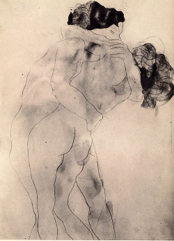 movement-and-yoga:  One of Rodin’s Later Drawings Models Embracing 