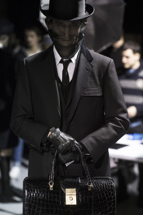 bleumode-noir:  Thom Browne Fall Winter 2015 / Paris http://bleumode.com