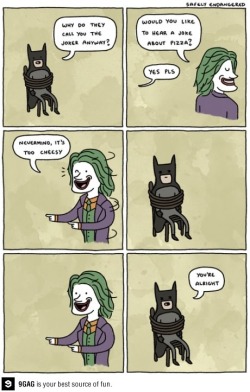 thenoiseinspace:  I can’t figure out which intonation was intended with that last line, and it changes the comic.   Stick to mass murder, Joker.