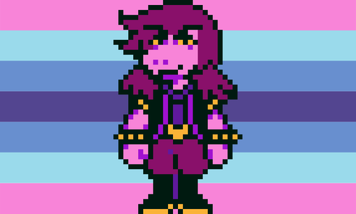 Transmasc flag but it’s colour picked from Susie from DeltaruneRequested by Anonymous