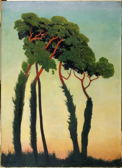 Félix Vallotton: Umbrella Pines, 19th centuryQuimper, musée des Beaux-Arts