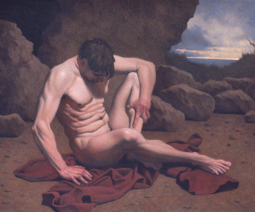 antonio-m:‘Wounded’, 2019 by Douglas Malone. American painter and draughtsman. pastel on panel