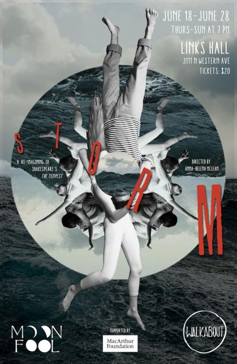 The poster for the play Storm by Walkabout Theatre, which ran from June 18 to June 28. The poster sh