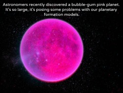 fromquarkstoquasars:  GJ 504 b: Pretty in Pink For those of you who love the color pink, you might enjoy a recent discovery in the world of astronomy. NASA scientists have discovered a gas giant planet around four times the size of Jupiter, 57 light