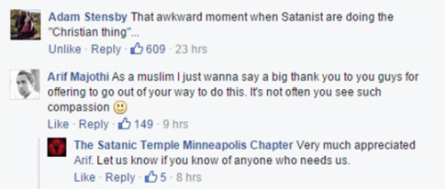 noetickal:  Satanic Temple Offers To Protect Muslims Fearing Backlash In Minneapolis And San Jose