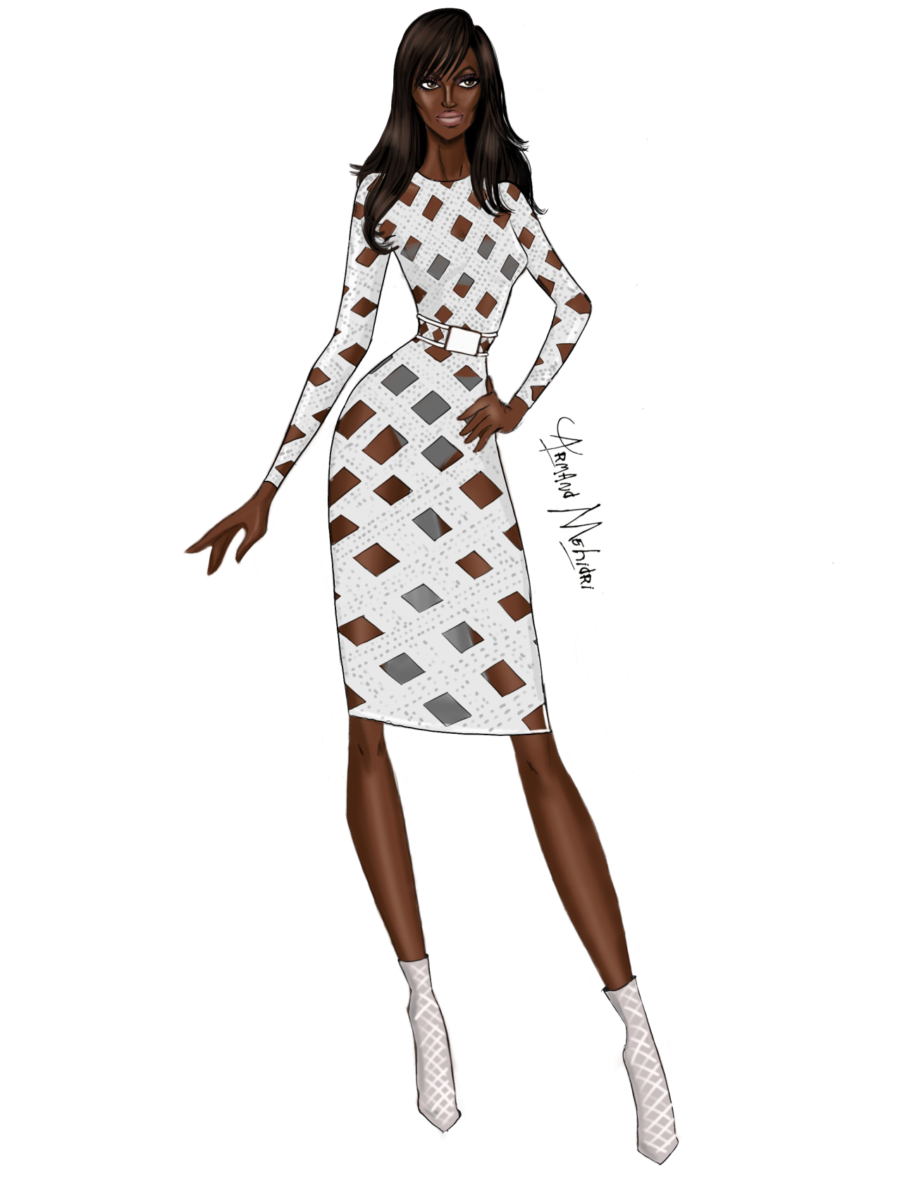 Naomi Campbell - Look 3 - by Armand Mehidri