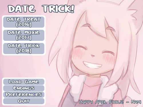 continuing my april fools tradition, DATE TRICK is now available! it has 3 new endings <3 enjoy!!