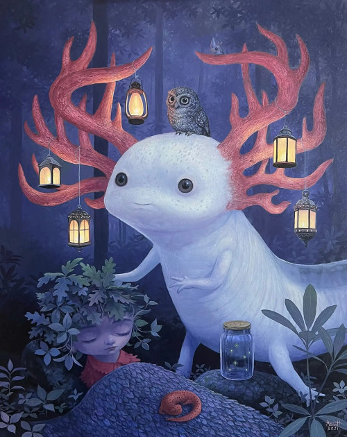  ‘Nightlight’ by Thomas Ascott.16" x 20" giclee print on Archival paper, in a 