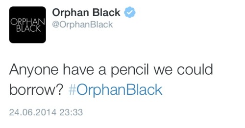 Once again, Orphan Black official twitter is the best and you can’t convince me otherwise.