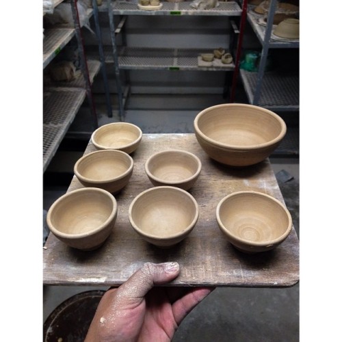 We back at it! Glaze test bowls! #Ceramics