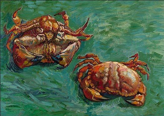 sorrowingoldman:    Paintings of crabs by Vincent van Gogh  