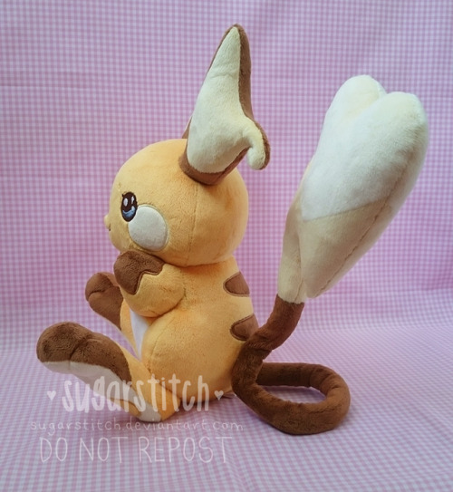 sugarstitchplush:Sweet Raichu custom art plush ♥• • • • • • • • • • • • • • • • • • • • • • • • • • 