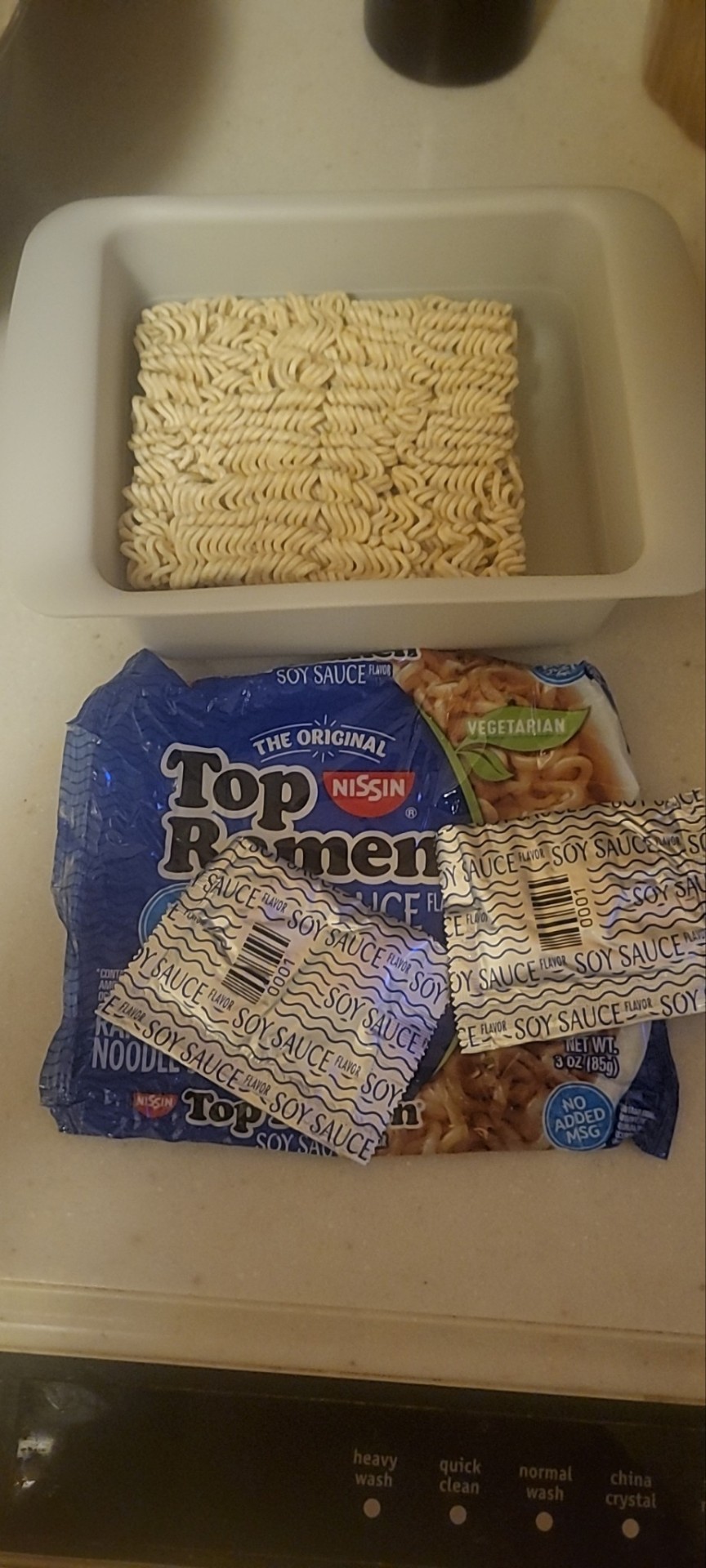 Today My Ramen Noodle Pack Came With Two Flavor Packs And I Have No Plans To Use Either But Somewhere