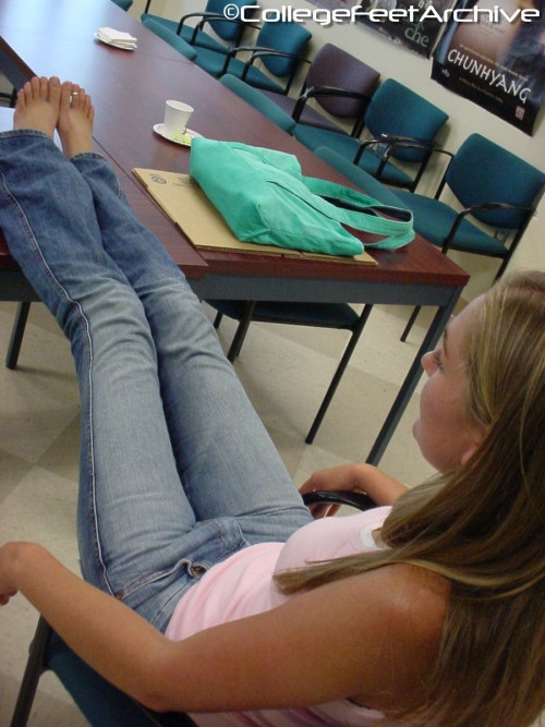 collegefeetarchive: Classroom fun. #tbt