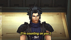 thebloodstainedsoldier:  bekascrazyrambles:  Crisis Core: Final Fantasy VII↳Scenes that stuck: [1/∞]  [Guess I don’t think you get it, I have thought about this scene a LOT. Lazard is a man that has watched many SOLDIERs live and die, but he is