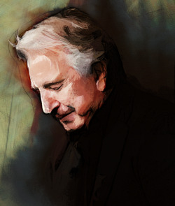 ibuzooart:    If only life could be a little more tender and art a little more robust. RIP Alan RickmanFebruary 21 1946 - January 14 2016 