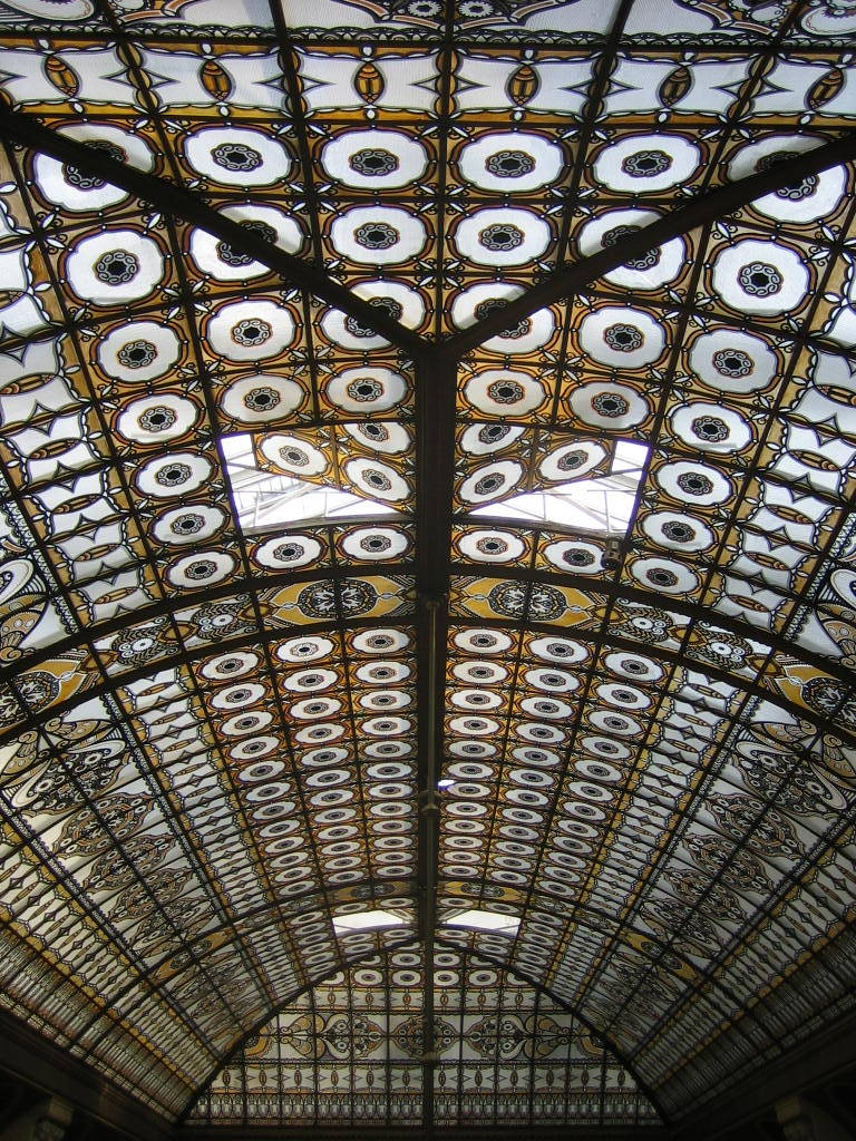 vimyvickers:  Gorgeous stained-glass skylight ceilings in the Art Nouveau style,