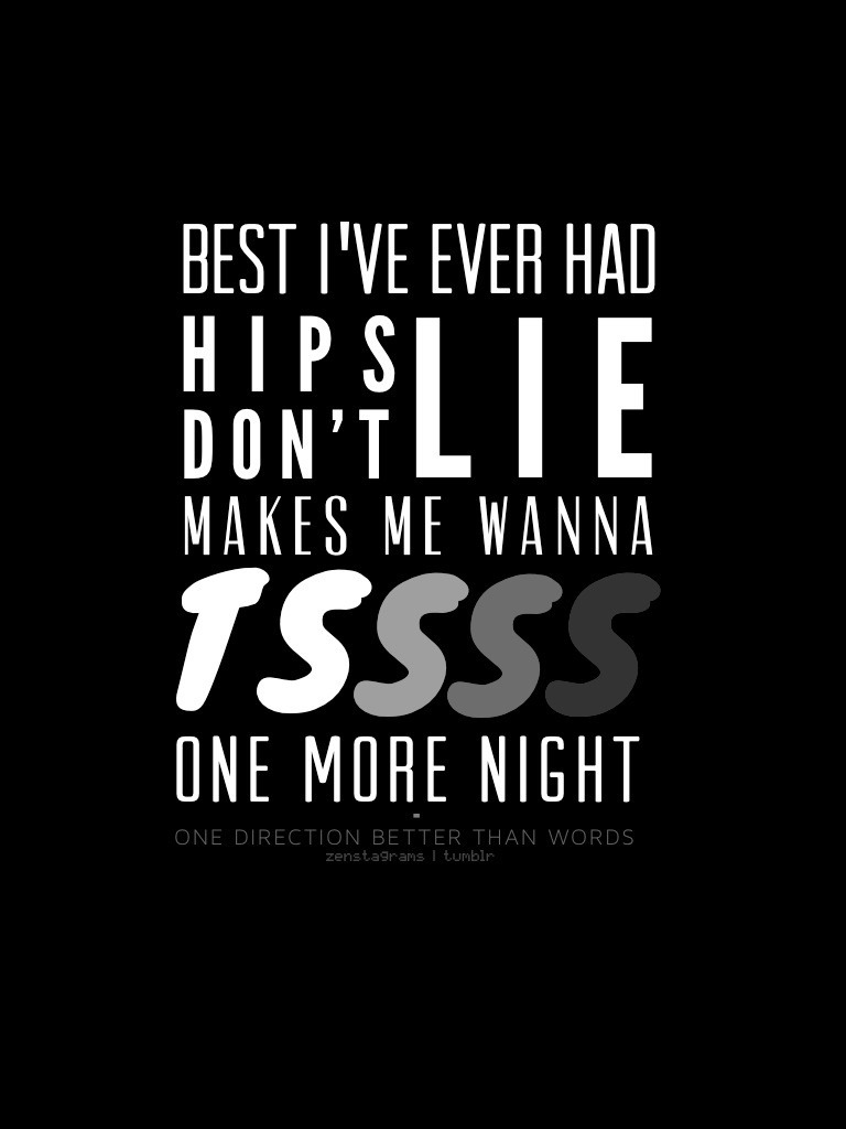zenstagrams:  Midnight Memories Tracks Typography - Better Than Words  Love this