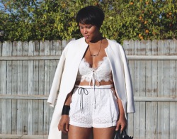 Ecstasymodels:  All White Party  Zara Coat - Similar Herenasty Crop Top - Sold Hereh&Amp;Amp;M