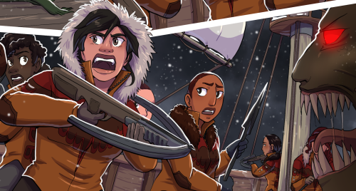 Mermaids vs. warrior women – the battle begins!New page on Tapas: https://tapas.io/series/icemassacr