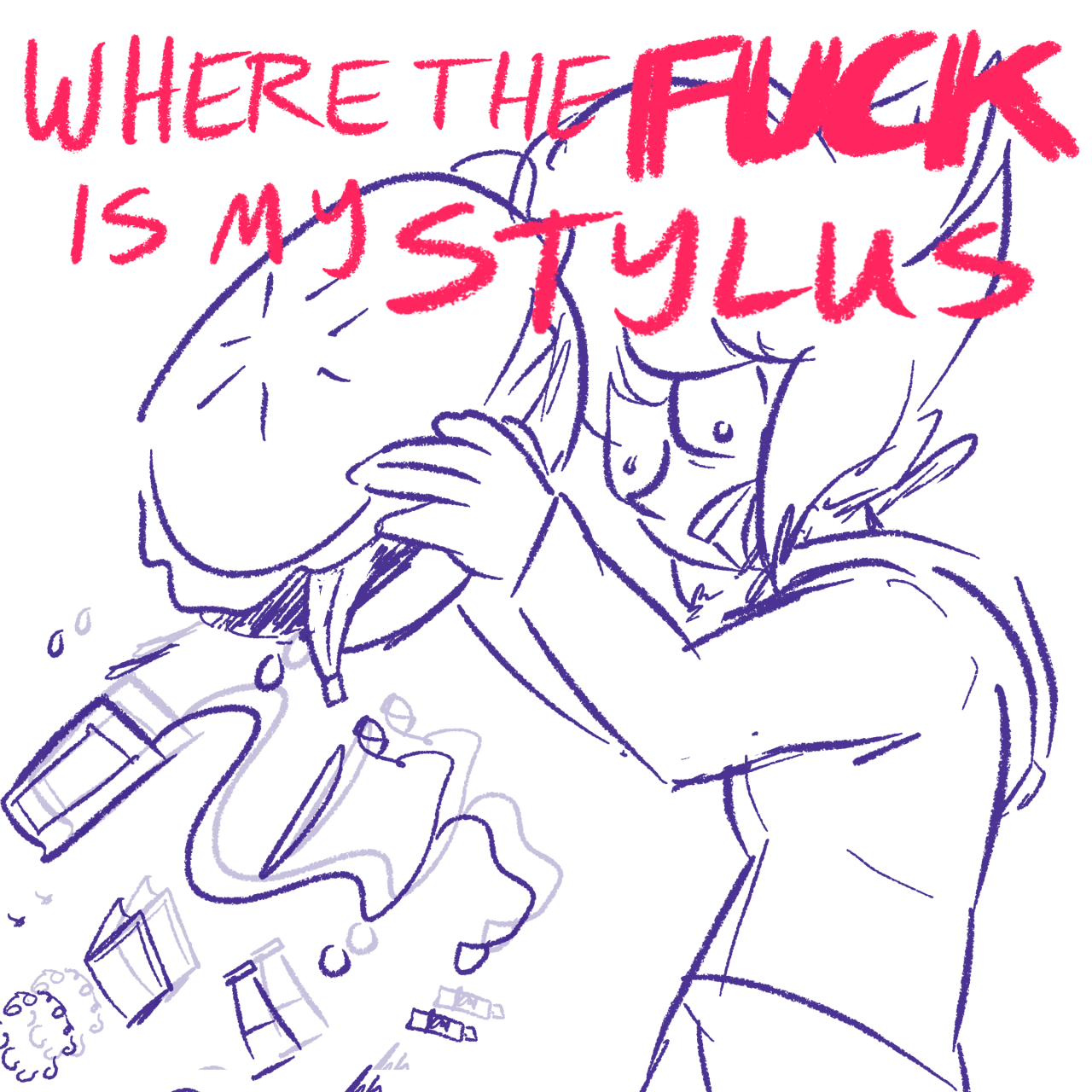 Lapis and Peri as the stressed art students because thats exactly what they are