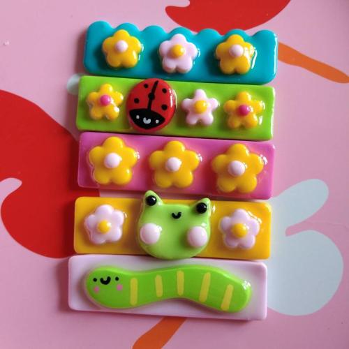 figdays:  colourful polymer clay hair clips // girlscape