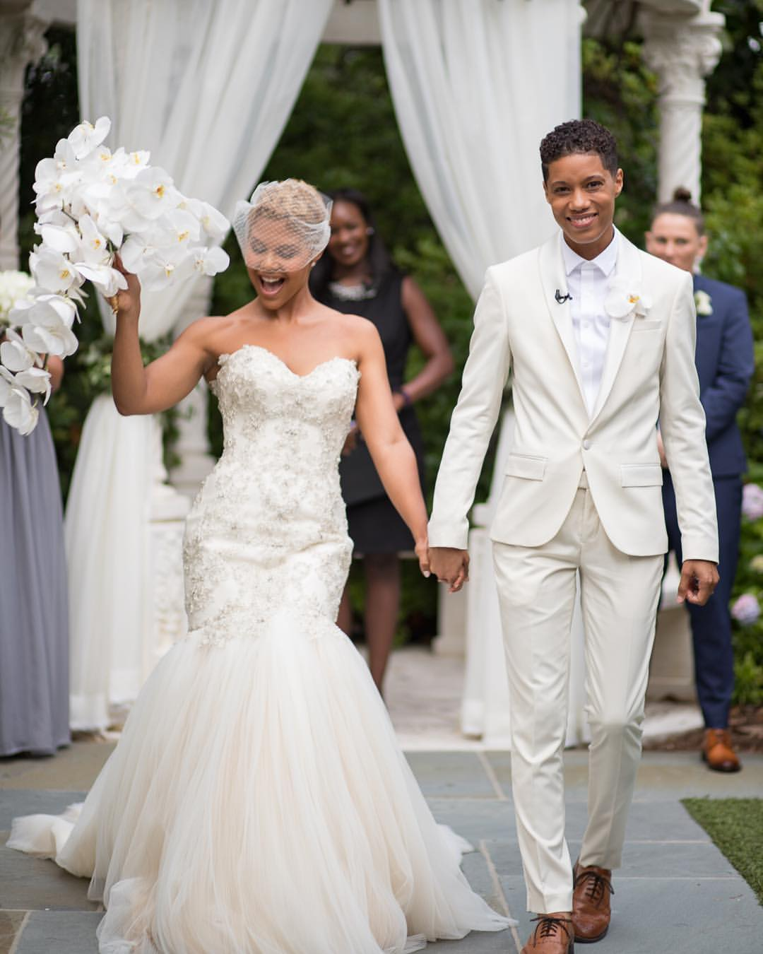 blacklesbianlovelab:  Congratulations to Tiffany and Alyssa on their wedding day!