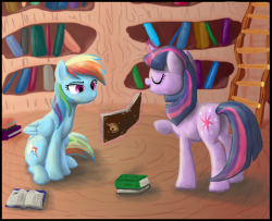 twidashlove:Rainbow is unconvinced, but Twilight