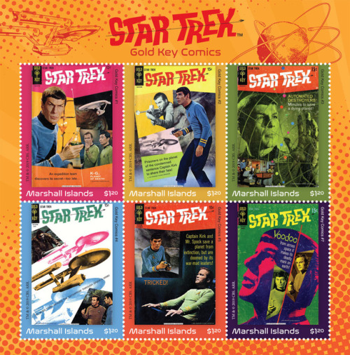 Gold Key Comics covers are the subjects of the latest Star Trek postage stamp release! 