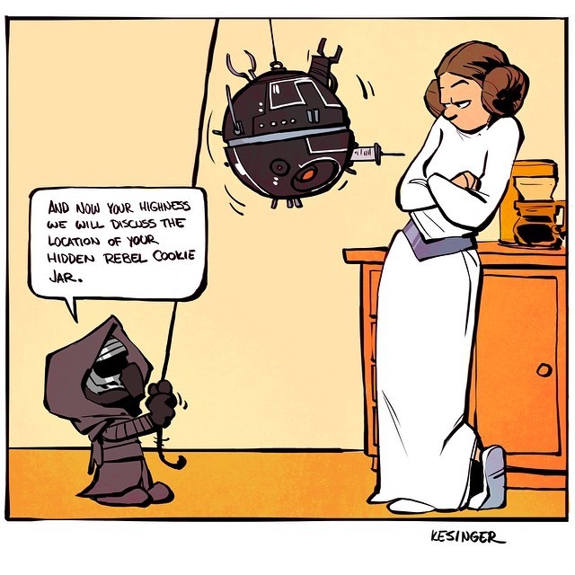 archatlas:  archatlas:  Calvin and Hobbes: The Force Awakens #2   Brian Kesinger