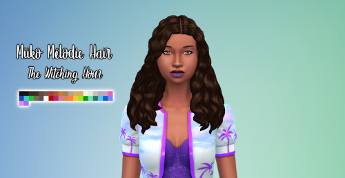 kittsims:Sims 4 Miiko Mélodie Hair - The Witching Hour Recolour (Override) Hello! Here we have @miik